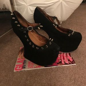 Jeffrey Campbell Night Walk Black Suede